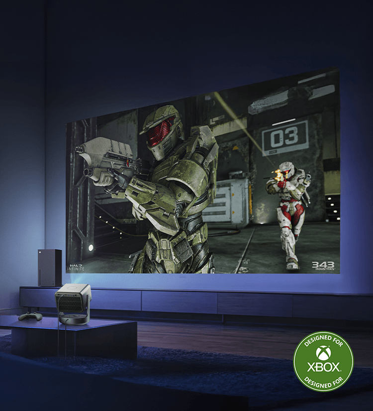 Imagem da feature de integração com o Xbox, que fala sobre uma melhor experiência, reduzindo drasticamente a latência