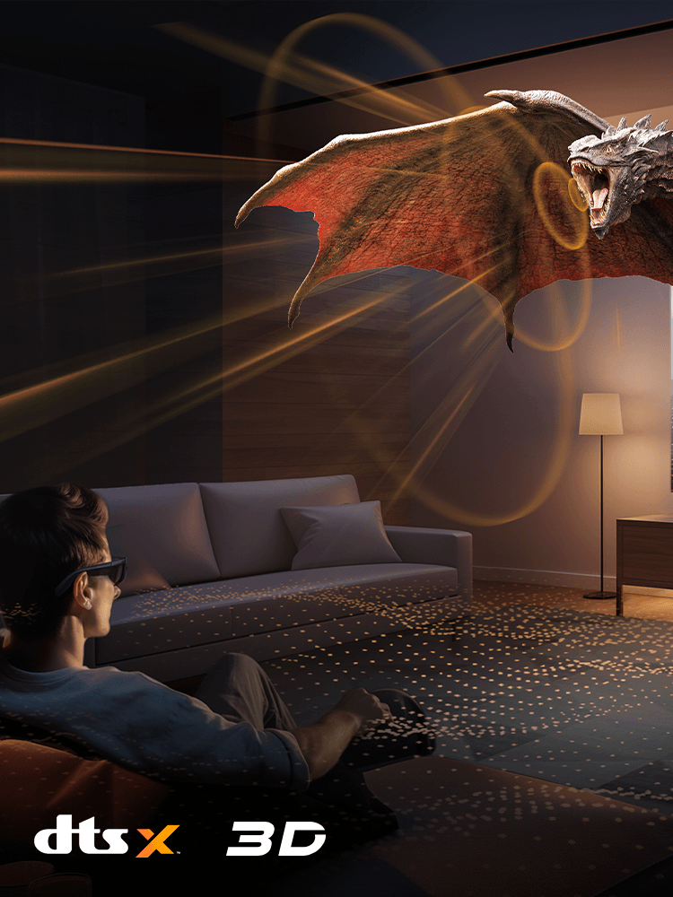 Imagem da feature de Som 3D, que trás uma experiência mais imersiva