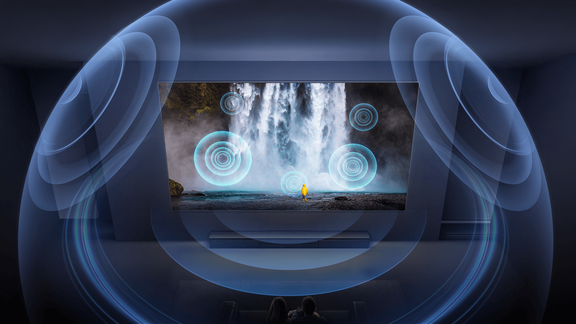 Imagem demonstrando a tecnologia Dolby Vision, para otimização do áudio na Tv