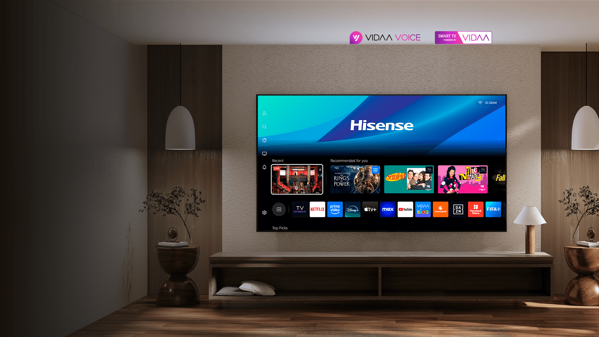 Imagem demonstrando a tecnologia Dolby Vision, para otimização do áudio na Tv