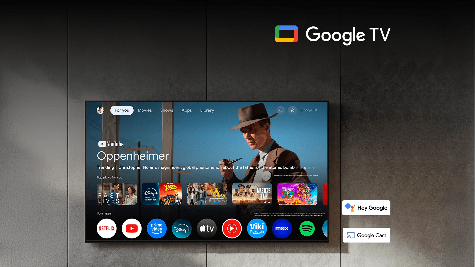 Imagem demonstrando a funcionalidade Google TV