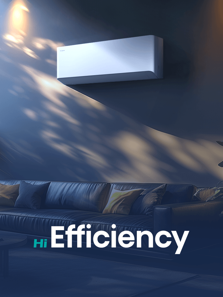 Imagem key visual do ar-condicionado Hi-Efficiency da Hisense