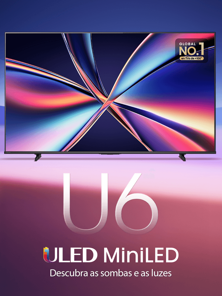 Imagem key visual da TV Hisense U7 Pro