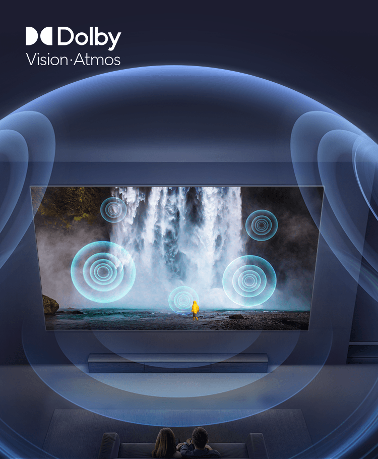 Imagem demonstrando a tecnologia Dolby Vision, para otimização do áudio na Tv