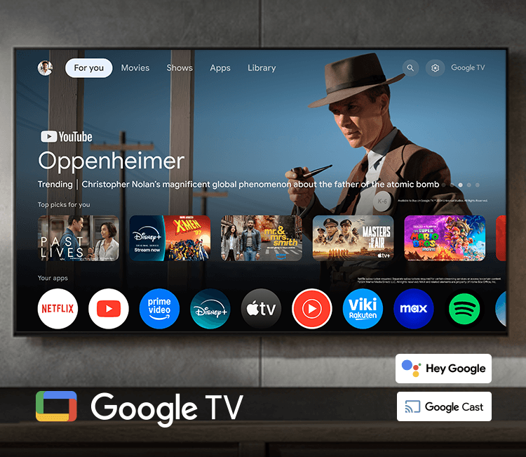 Imagem demonstrando a funcionalidade Google TV